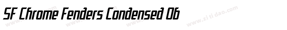 SF Chrome Fenders Condensed Oblique字体转换